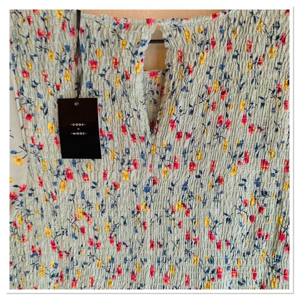 Code x Mode Floral Maxi Print Dress Green Red Multicolour Size Large - Picture 7 of 11